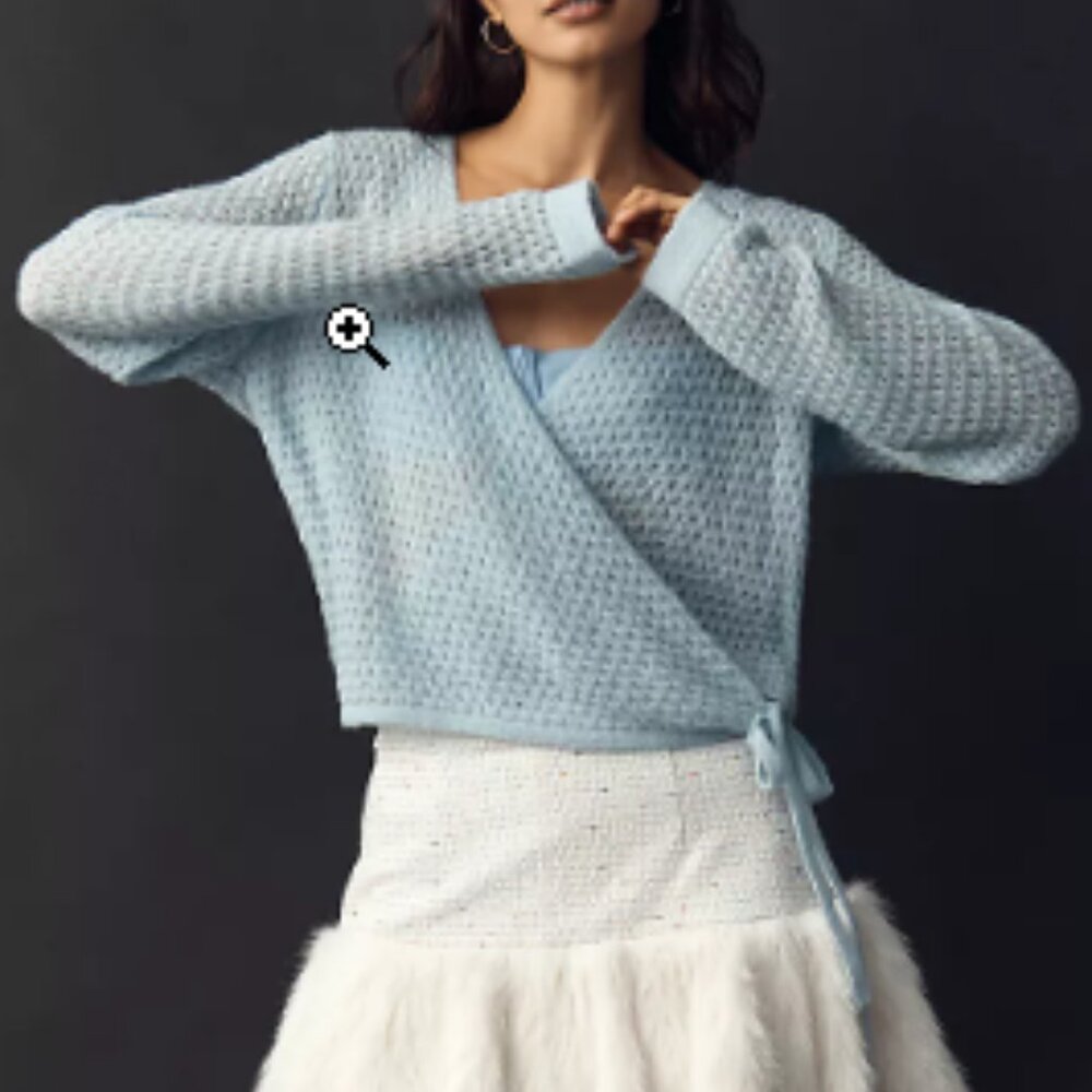 Light Blue Wrap Cardigan XS/S Anthropologie